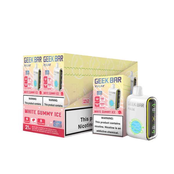 White Gummy Ice | GEEK BAR PULSE 15000 PUFF | BOX OF 5 | - Elf Vape Shop