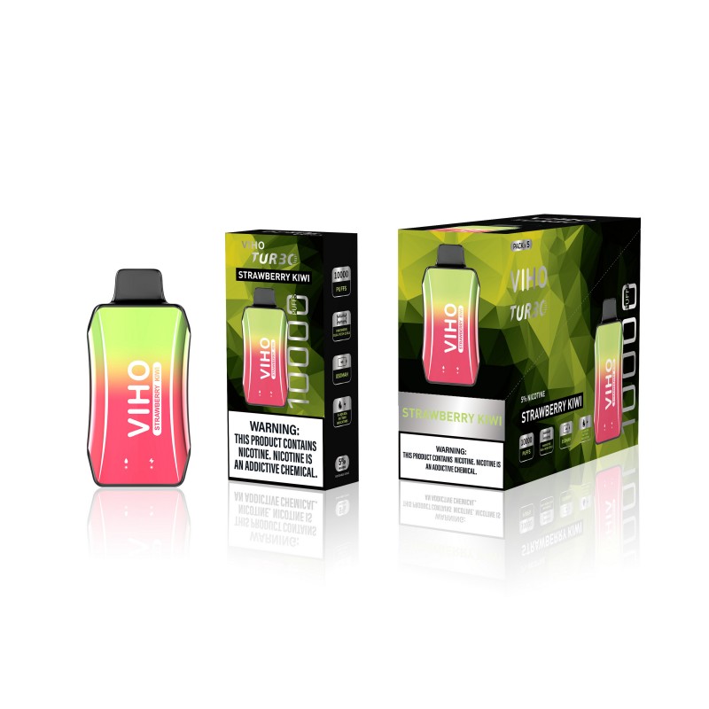 Strawberry Kiwi | VIHO TURBO 10000 | BOX OF 5 | - Elf Vape Shop